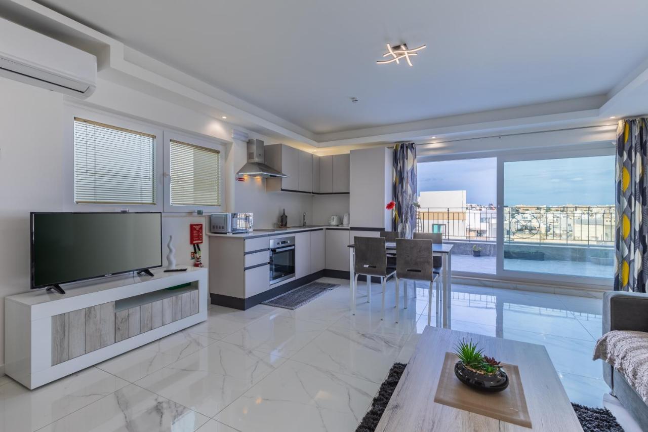 Terrace View- A Charming Two Bedrooms Penthouse Ac-Wifi Мсида Экстерьер фото