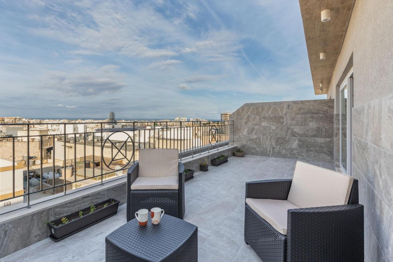 Terrace View- A Charming Two Bedrooms Penthouse Ac-Wifi Мсида Экстерьер фото