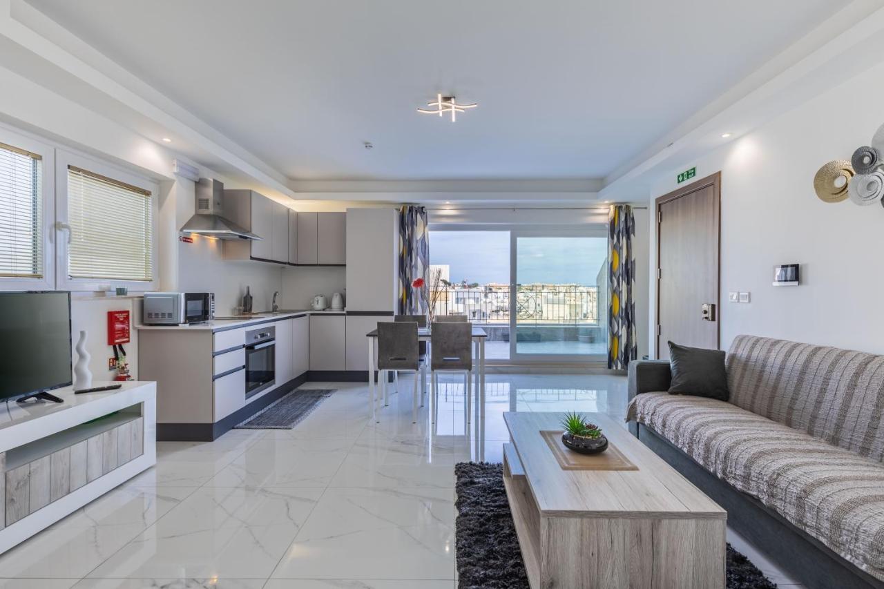 Terrace View- A Charming Two Bedrooms Penthouse Ac-Wifi Мсида Экстерьер фото